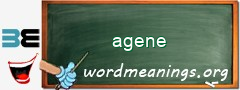 WordMeaning blackboard for agene